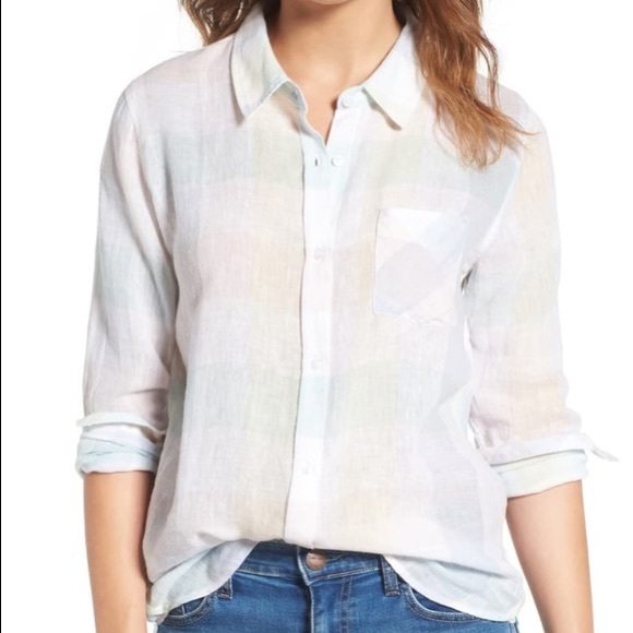Rails Tops - RAILS Pastel flannel button down shirt Size Large
